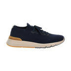 Brunello Cucinelli Blue Wool Athletic Sneakers