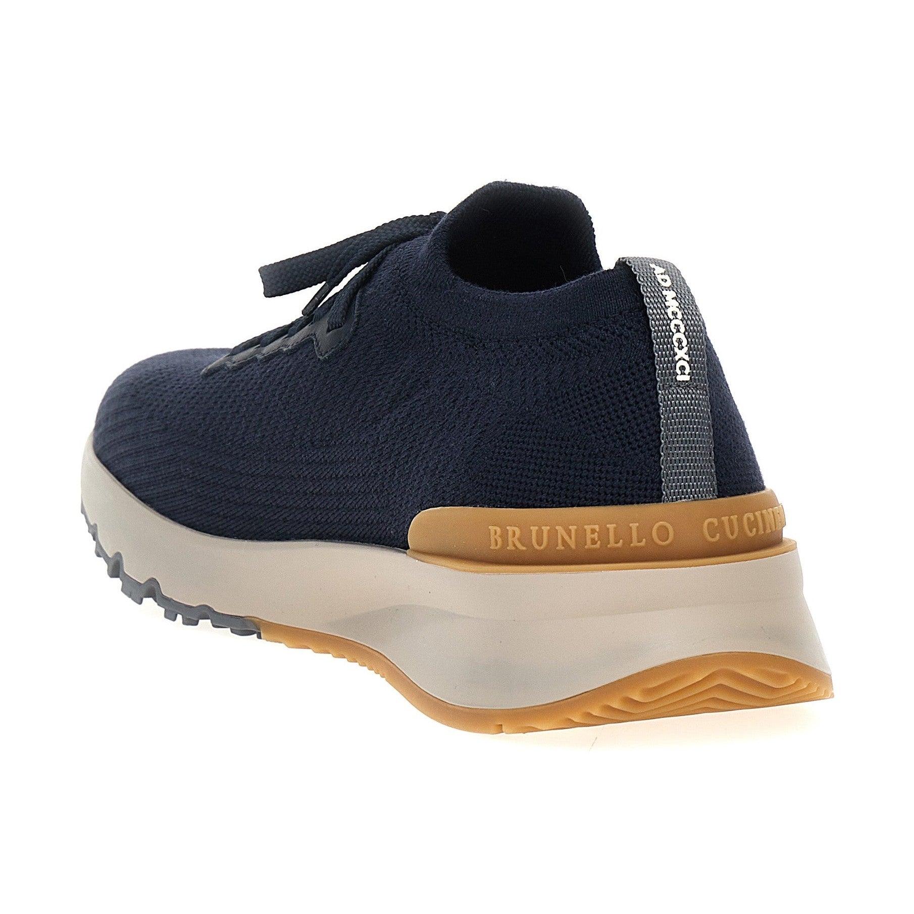Brunello Cucinelli Blue Wool Athletic Sneakers