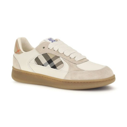 Burberry Beige Calf Leather Bos Taurus Sneakers