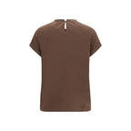 Brunello Cucinelli Brown Elastane T-Shirt