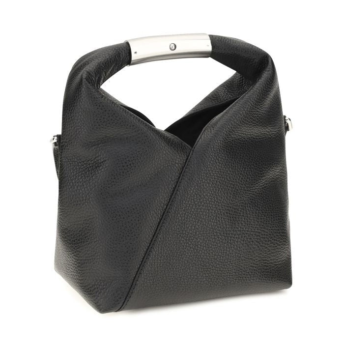 MM6 Black Calf Leather Bos Taurus Shoulder Bag