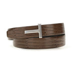 Tom Ford Brown Calf Leather Bos Taurus Belt