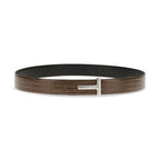 Tom Ford Brown Calf Leather Bos Taurus Belt