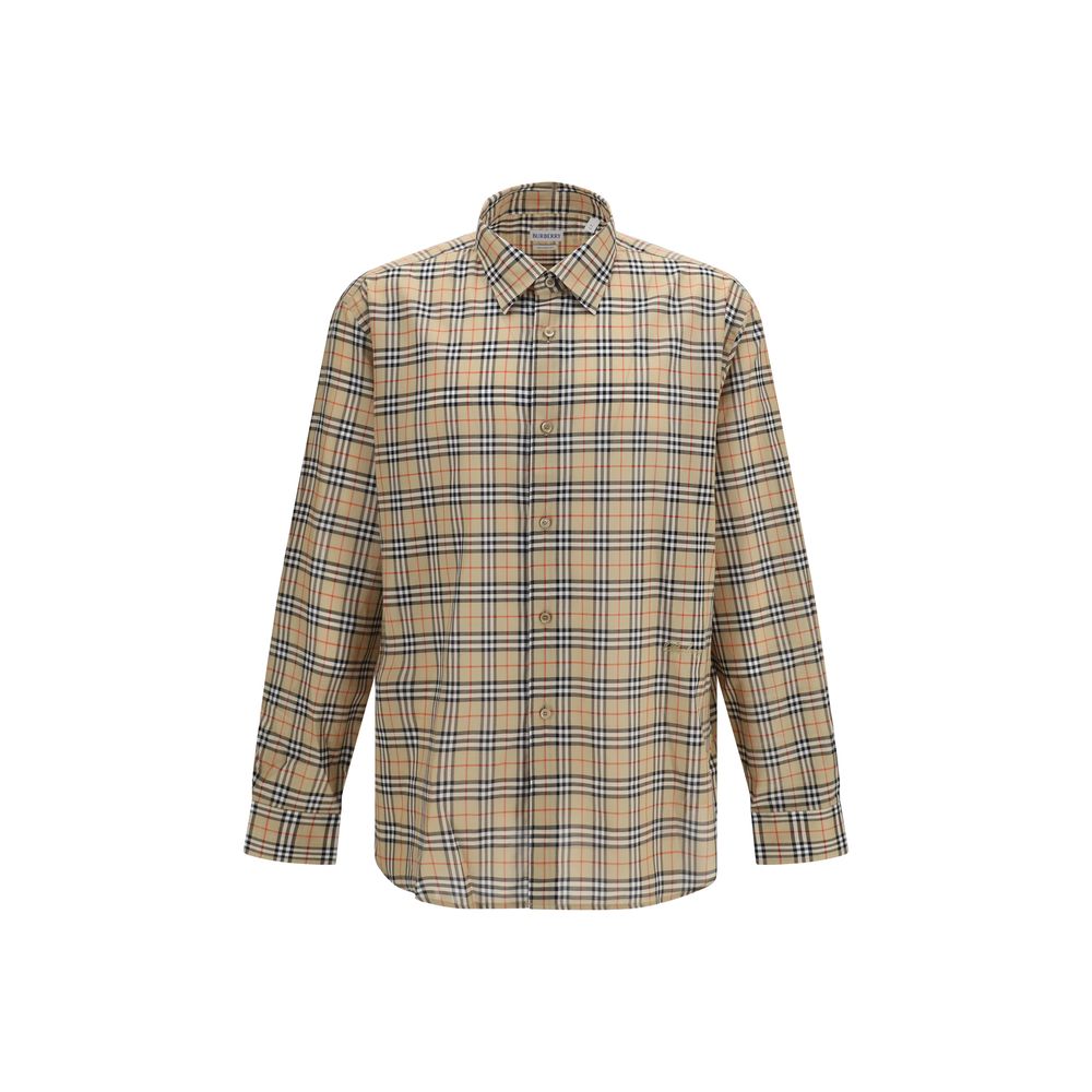 Beige Cotton Pattern Shirt