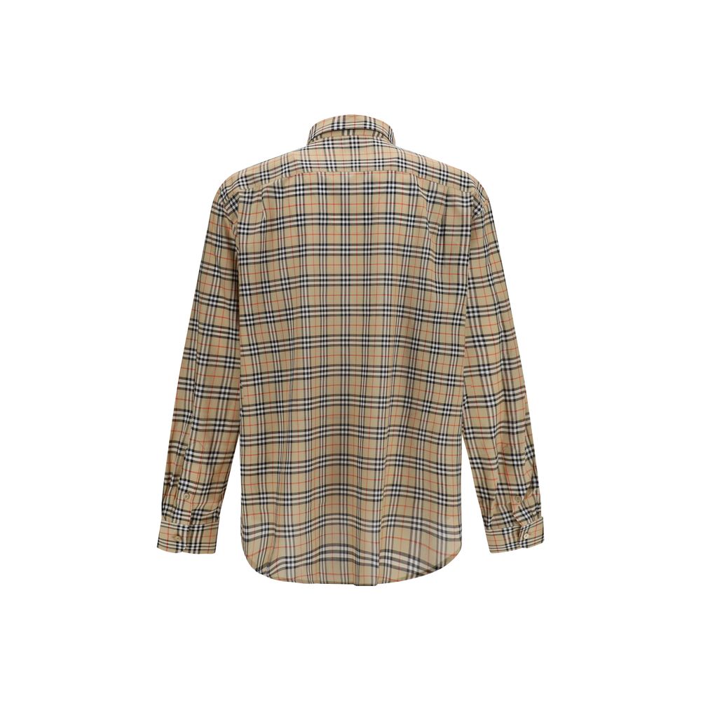 Beige Cotton Pattern Shirt