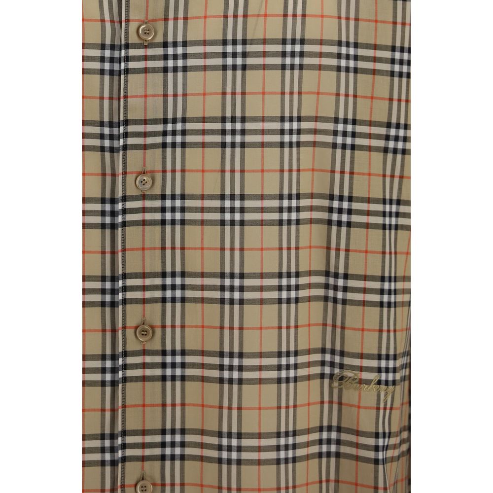 Beige Cotton Pattern Shirt
