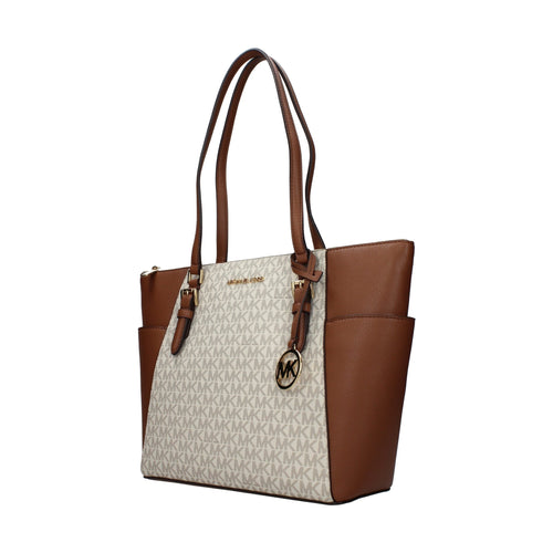 Beige Leather Shoulder Bag