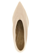 Khaite Beige Calfskin Mid Heel Pumps