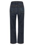 Khaite Blue Cotton Flared Jeans