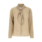 Beige Silk Blouse