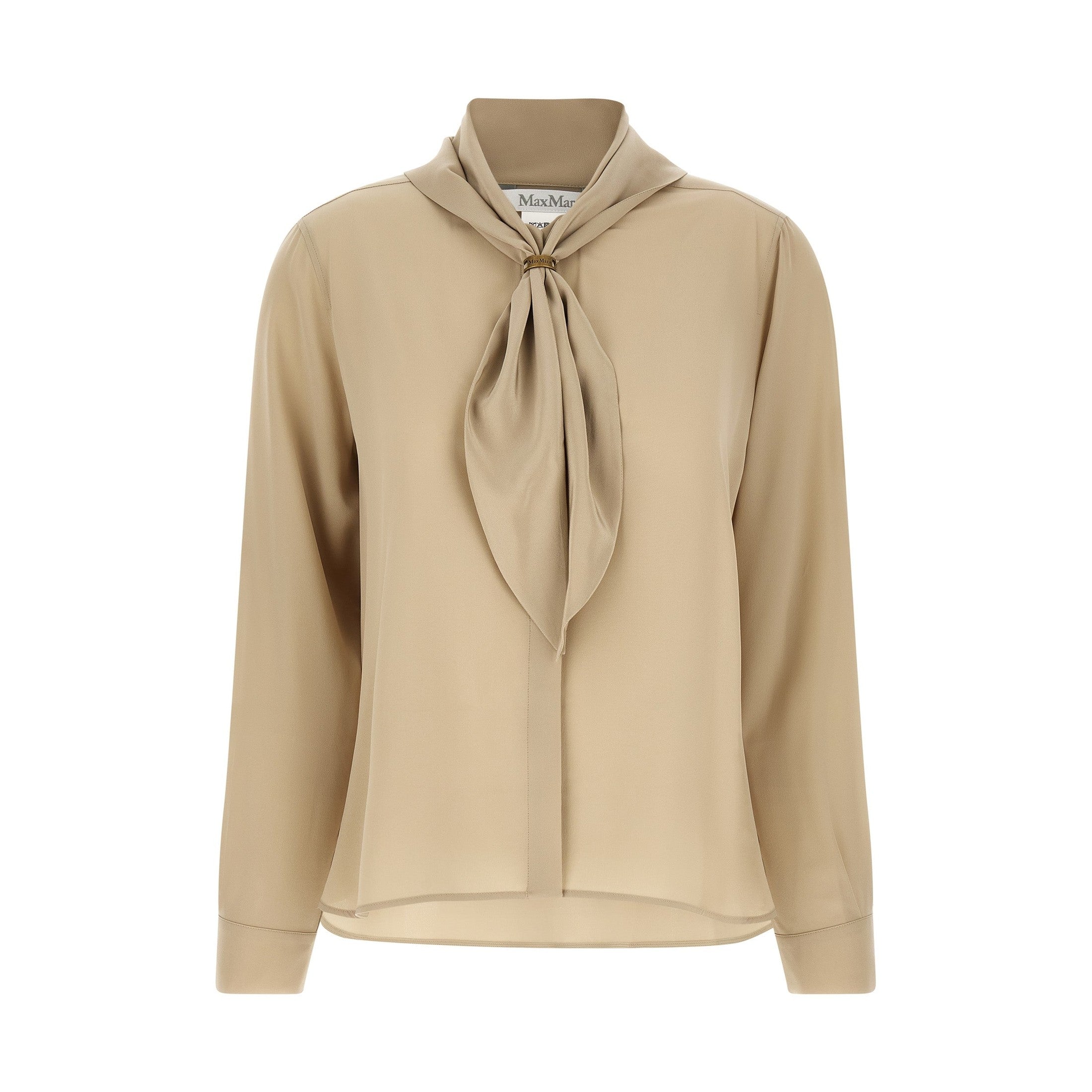 Beige Silk Blouse