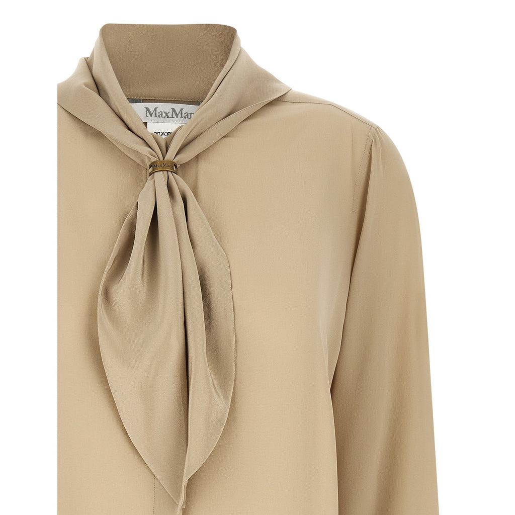 Beige Silk Blouse