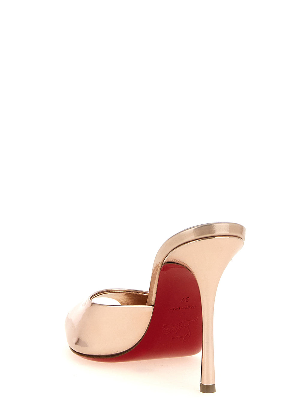 Christian Louboutin Gold Calfskin Stiletto Heel Sandals