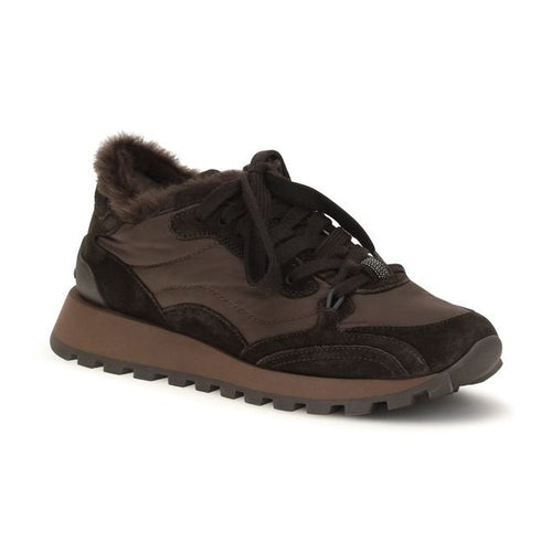 Brunello Cucinelli Black Calf Leather Bos Taurus Athletic Sneakers