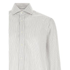 Brunello Cucinelli Blue Cotton Blouse