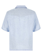 Brunello Cucinelli Blue Linen Blouse