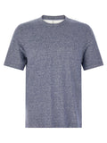 Brunello Cucinelli Blue Linen T-Shirt
