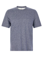 Brunello Cucinelli Blue Linen T-Shirt