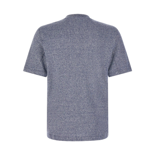 Brunello Cucinelli Blue Linen T-Shirt