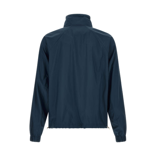Brunello Cucinelli Blue Polyester Full-Length Jacket