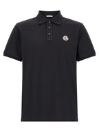 Moncler Blue Cotton Polo Shirt
