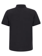 Moncler Blue Cotton Polo Shirt