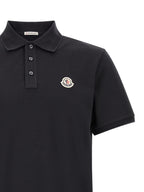Moncler Blue Cotton Polo Shirt