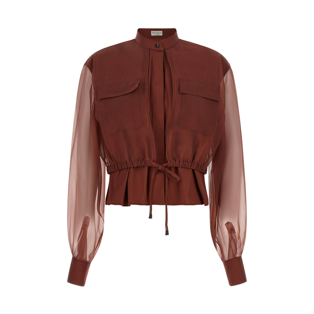 Brown Cotton Blouse
