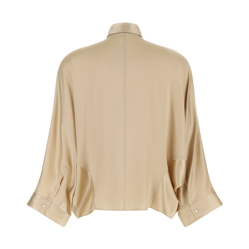 Brunello Cucinelli Beige Silk Blouse
