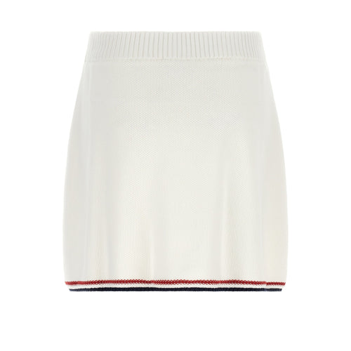 Brunello Cucinelli White Cotton Long Skirt