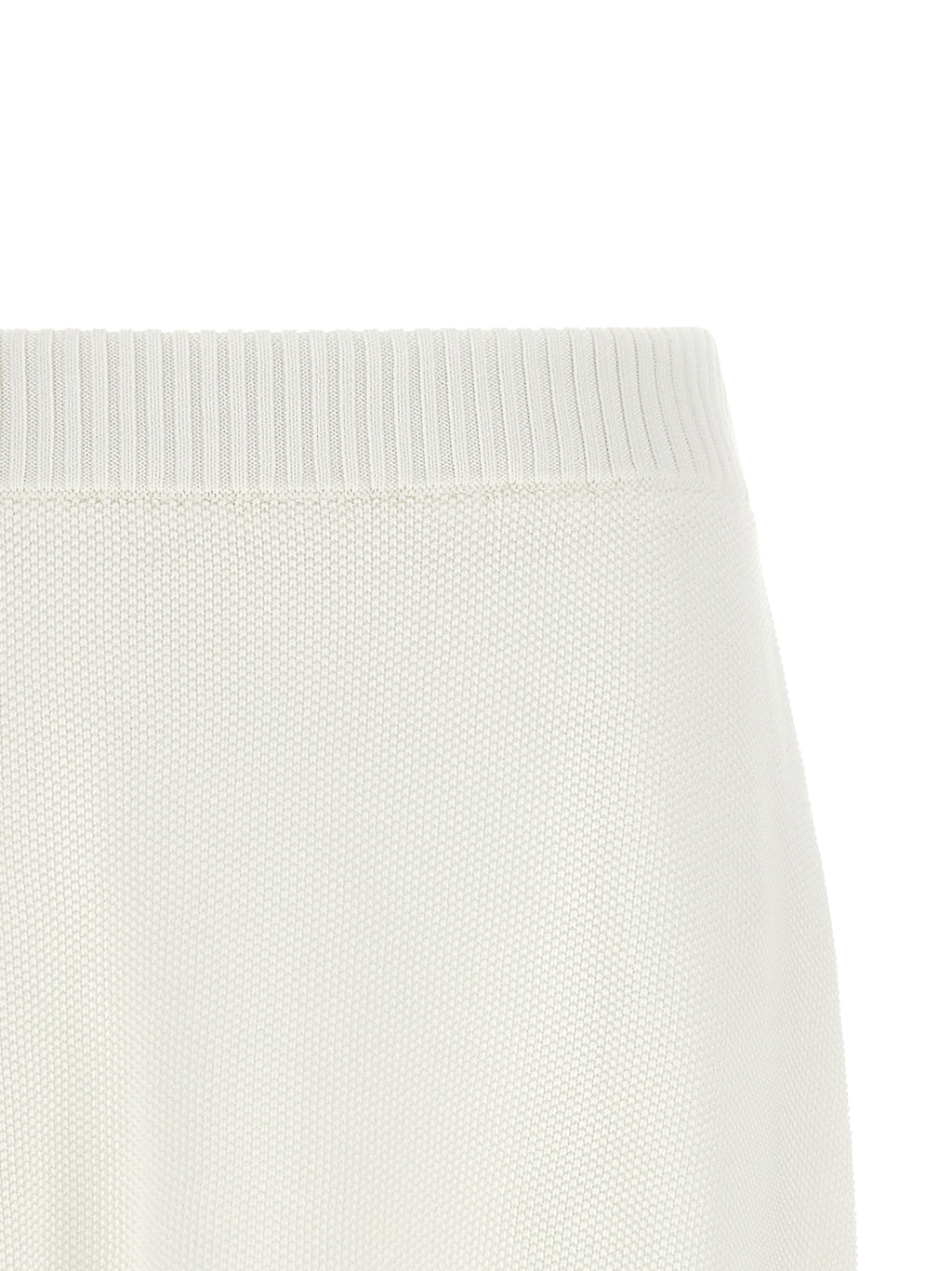 White Cotton Long Skirt