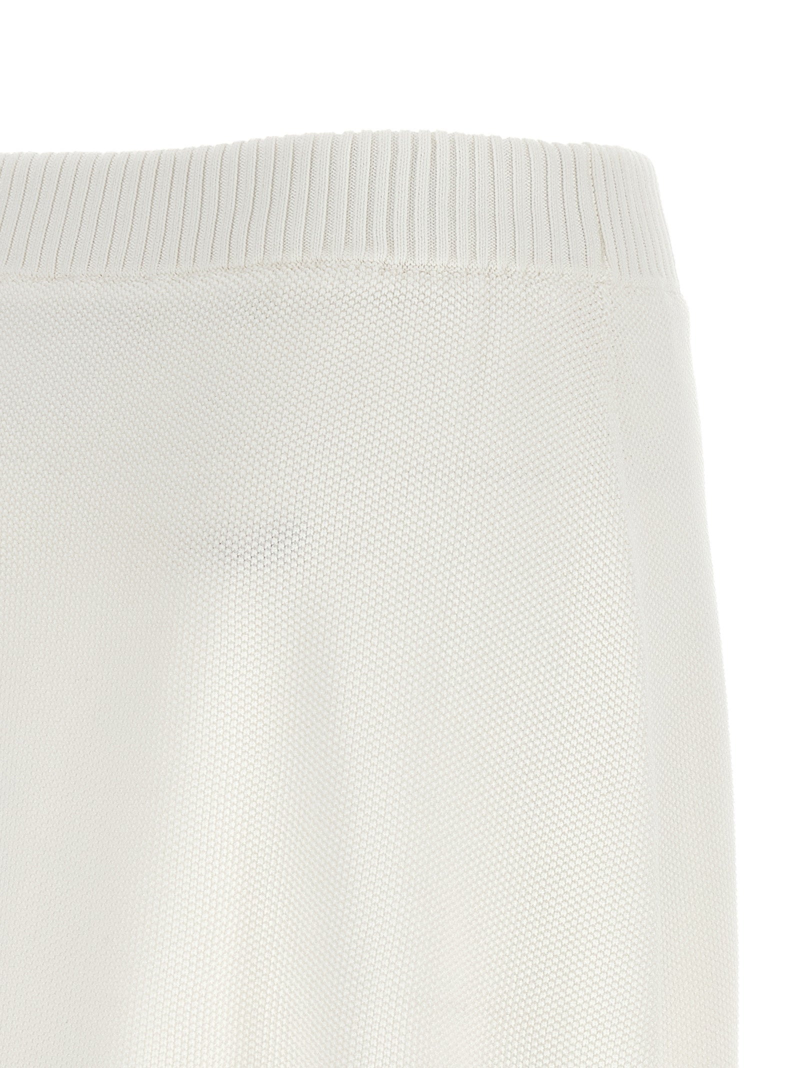 White Cotton Long Skirt