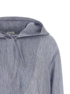 Brunello Cucinelli Blue Linen Blouse