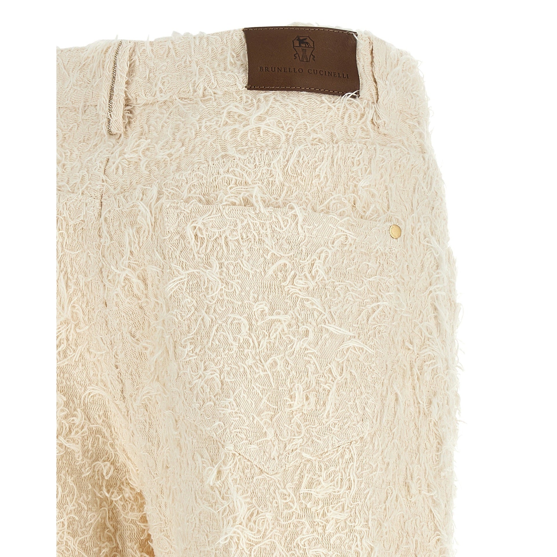 Brunello Cucinelli Beige Cotton Casual Pants