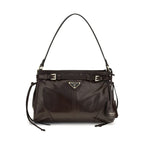 Prada Brown Calf Leather Bos Taurus Handbag