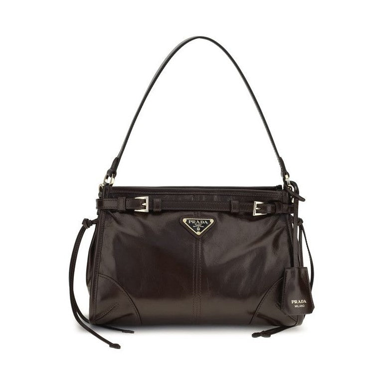 Prada Brown Calf Leather Bos Taurus Handbag