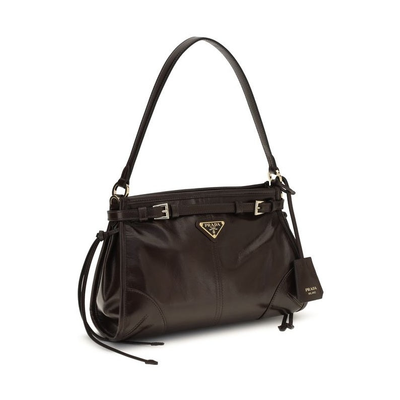 Prada Brown Calf Leather Bos Taurus Handbag