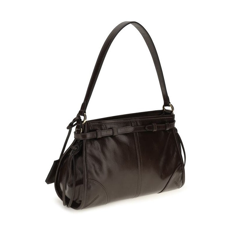 Prada Brown Calf Leather Bos Taurus Handbag