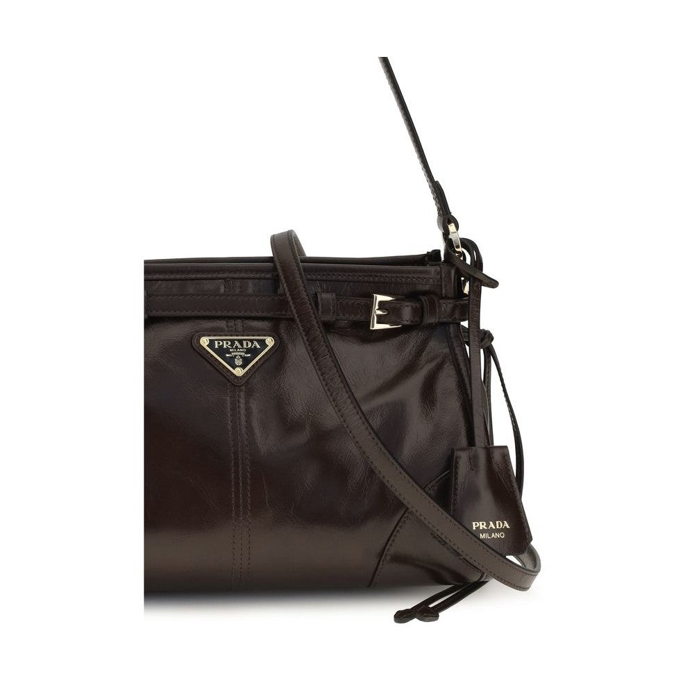 Prada Brown Calf Leather Bos Taurus Handbag