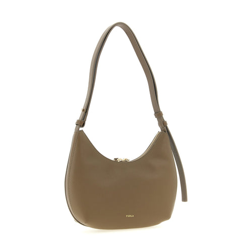 Beige Calfskin Shoulder Bag