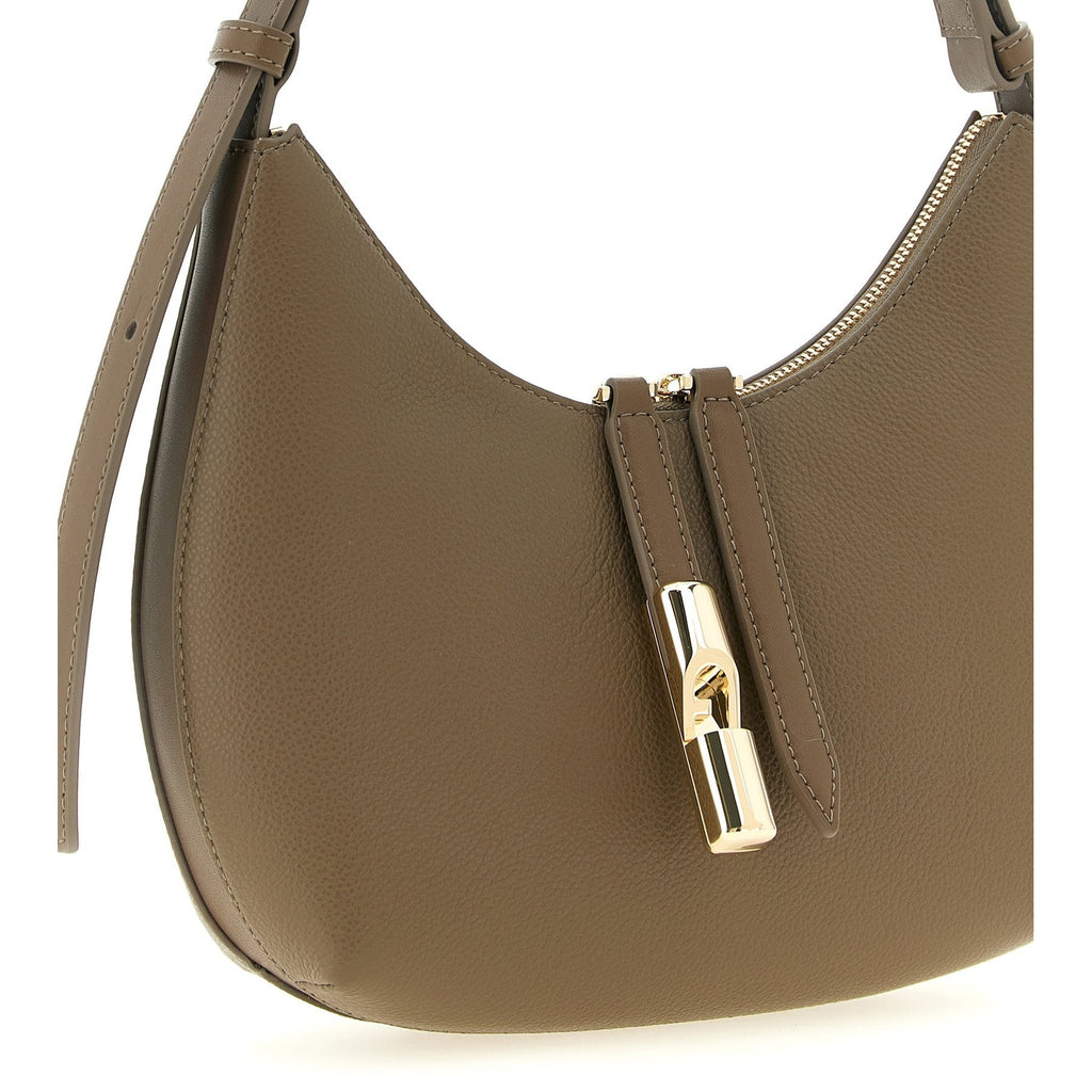 Beige Calfskin Shoulder Bag