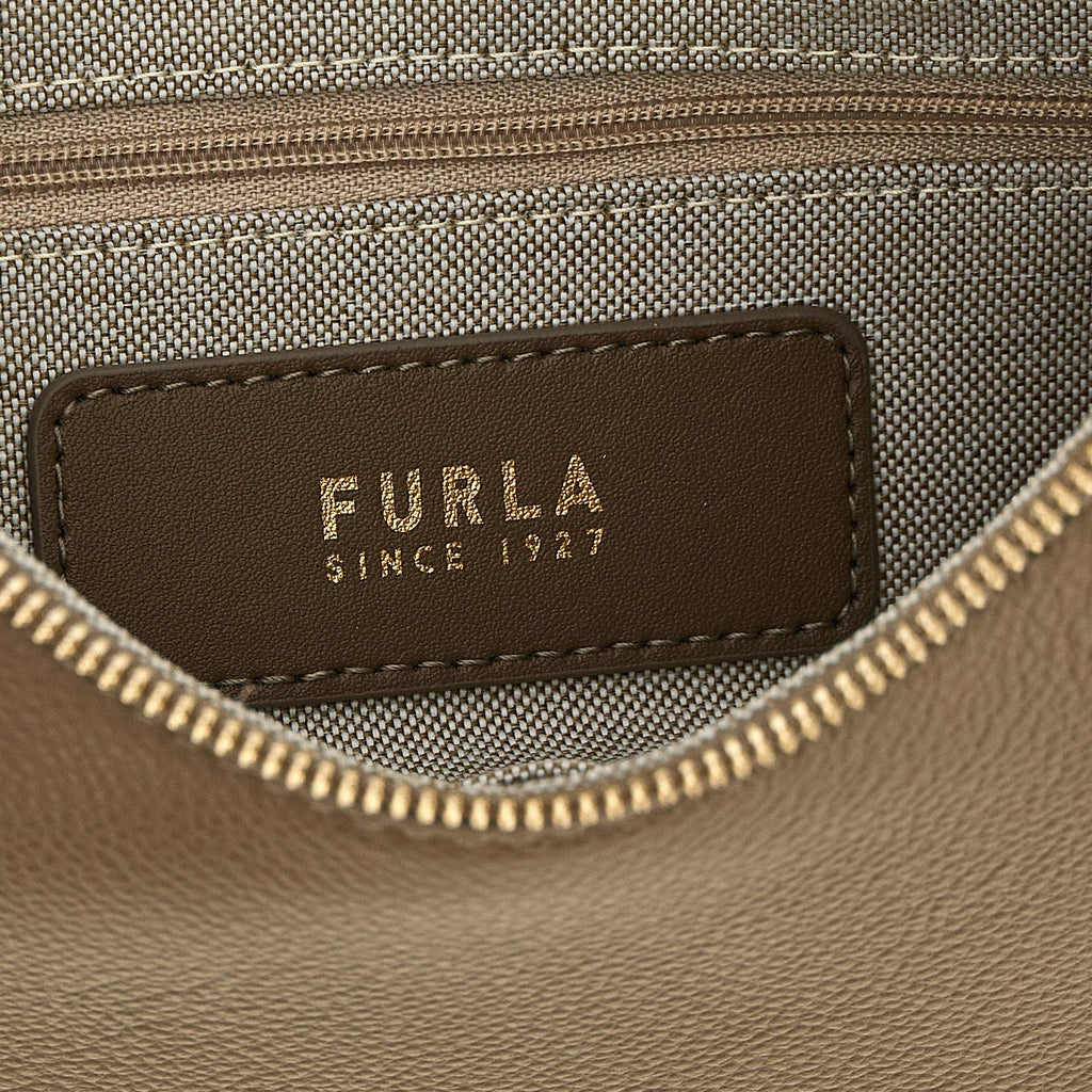Beige Calfskin Shoulder Bag