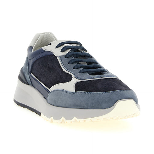 Brunello Cucinelli Blue Calfskin Athletic Sneakers