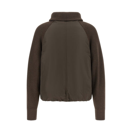 Brunello Cucinelli Brown Cotton Full-Length Jacket