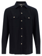 Brunello Cucinelli Blue Virgin Wool Blouse