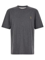 Brunello Cucinelli Gray Cotton T-Shirt
