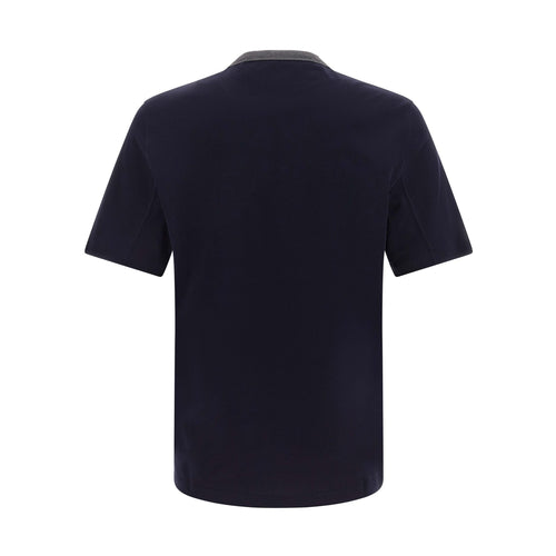 Brunello Cucinelli Blue Cotton T-Shirt