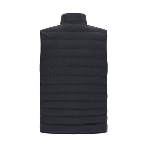 Brunello Cucinelli Blue Polyester Sleeveless Jacket