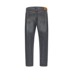 Brunello Cucinelli Gray Cotton Straight-Leg Jeans