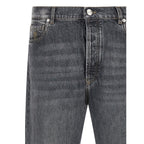 Brunello Cucinelli Gray Cotton Straight-Leg Jeans
